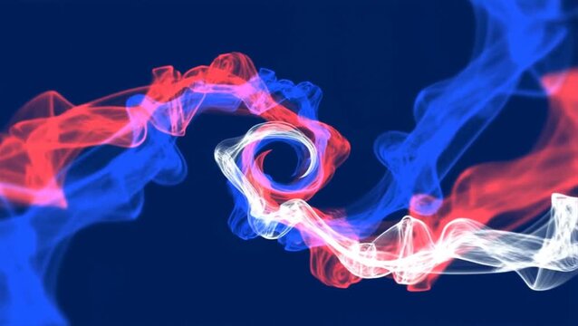 Vibrant red, white, and blue smoke waves celebrate america's independence on the 4th july