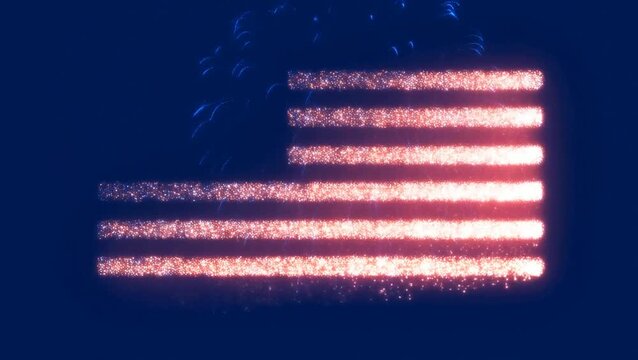 Celebrating america's independence on 4th july with fireworks display
