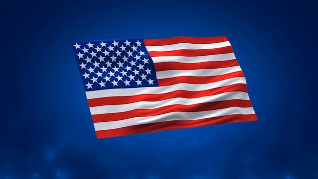 The American flag waves proudly on 4th July, symbolizing America's independence.