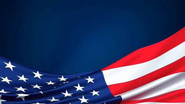 The American flag waves proudly on 4th July, symbolizing america's independence.