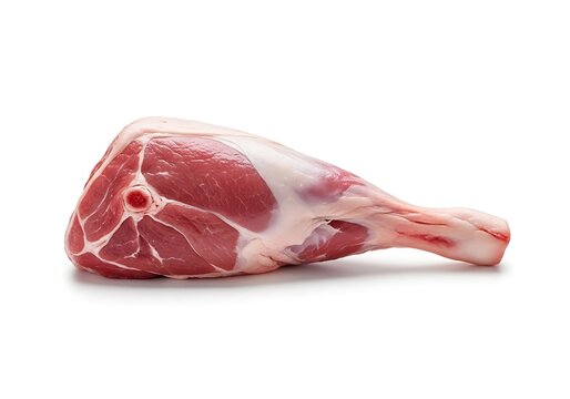 Fresh raw lamb leg meat piece ready for cooking a delicious healthy meal for a dinner party at home. pierna cordero