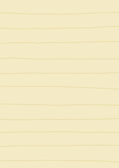 Naklejka premium A minimal and cozy aesthetic background featuring thin, hand-drawn horizontal lines across a warm pastel cream canvas. The slightly uneven, wavy lines mimic a simple ruled notebook or lined paper shee