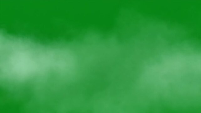 Low Floating Mist Drifting in Calm Eerie Motion on Green Screen