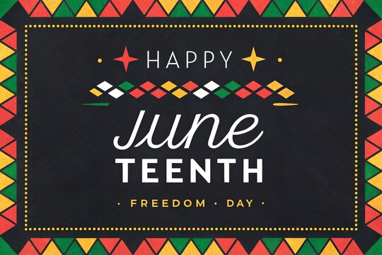 Juneteenth Freedom Day Emancipation Celebration Holiday Concept, June 19 Juneteenth Holiday Concept for Freedom and Unity,  Juneteenth Heritage Celebration Honoring Liberation and Equality