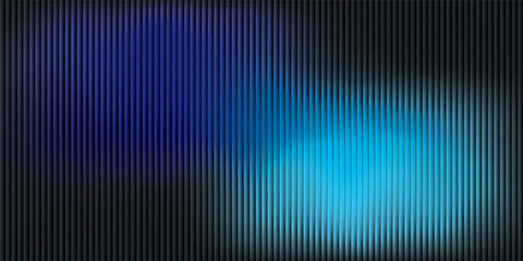 Fototapeta premium Dramatic abstract blue wave dark background vertical stripes electric glow