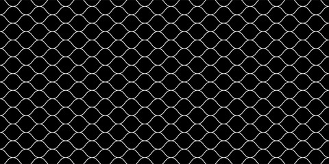 Fishing or soccer net. Repeated hexagon pattern. Black wired mesh texture isolated on white background.ilustrasion modern. © Haikal