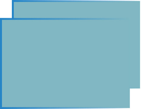 Two overlapping blue rectangular frames
