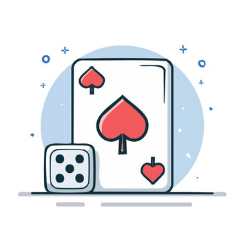 Ace of Spades playing card and die icon