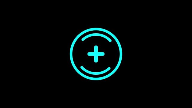 target shooting animation on black background