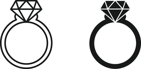 Fototapeta premium diamond ring vector