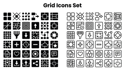 Fototapeta premium Group Icons Set Features Various Symbols and Objects