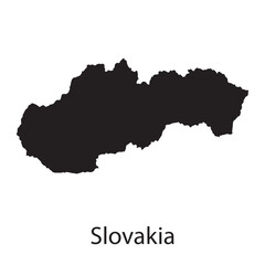 Fototapeta premium Slovakia map outline, country shape illustration