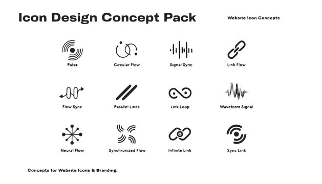Icon Design Concept Pack: Website Icons & Branding, Digital Graphics