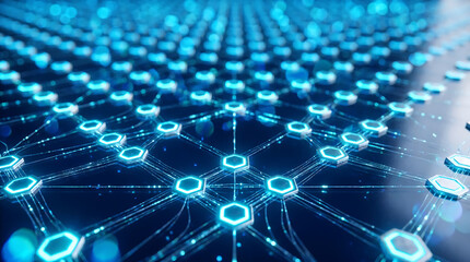 Obraz premium Abstract Symmetrical Modern Futuristic Circuit Lattice high tech perspective