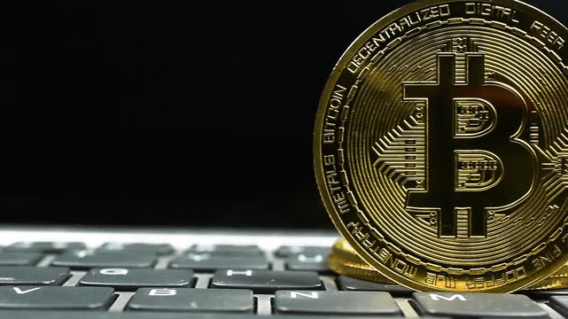 Gold Bitcoin Mining Technology Background