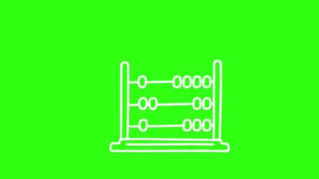 Abacus beads motion symbol animation