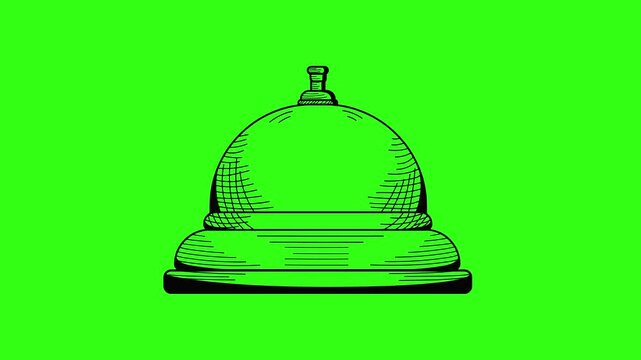 Call bell motion animation on green screen