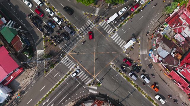 Busy Philippine intersection reflects urban growth and economic transformation