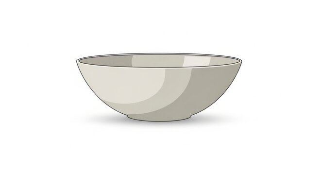 Empty white ceramic bowl on a background.
