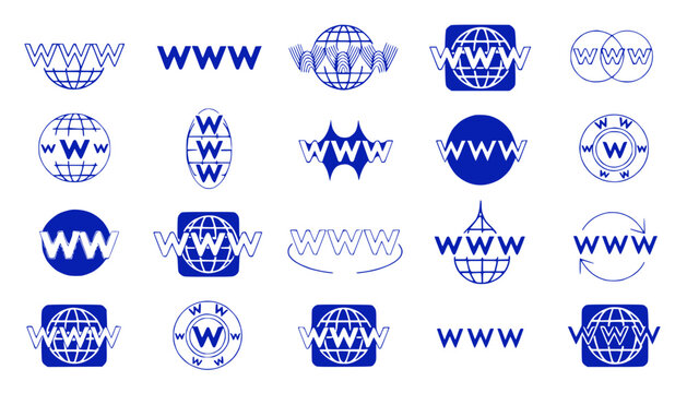 Collection of WWW World Wide Web Icons and Logos