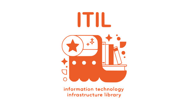 ITIL Information Technology Infrastructure Library concept illustration
