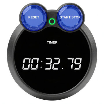 Modern digital stopwatch timer isolated on white background, PNG