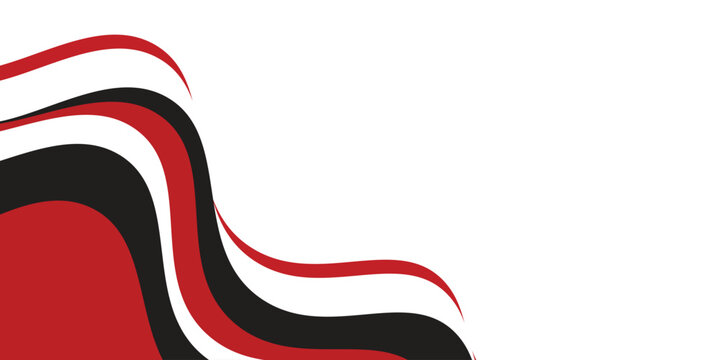 Abstract red waves flowing in black and white background. red line background curve elements.Vector illustration art