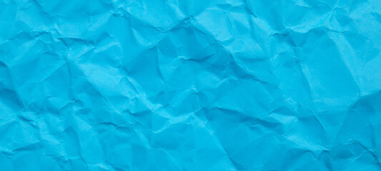 Obraz premium crumpled blue kraft paper texture background