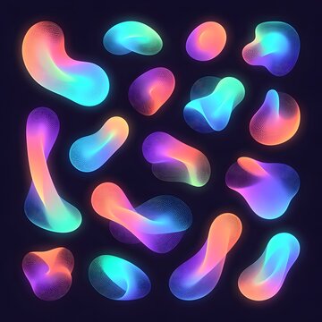 Neon Mesh Gradient Blobs