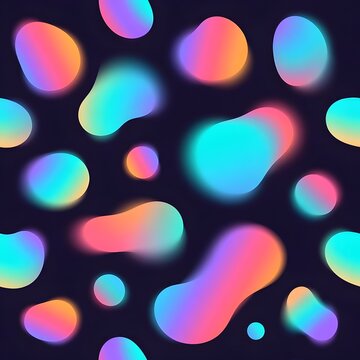 Neon Mesh Gradient Blobs