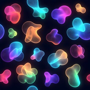 Modern Mesh Gradient Shapes Set