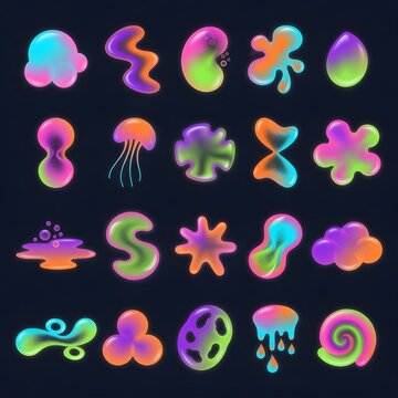 Abstract Gradient Blobs Pack