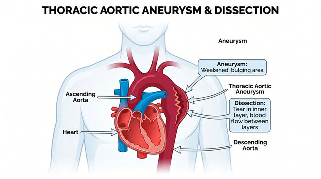 Thoracic aortic aneurysm and dissection diagram