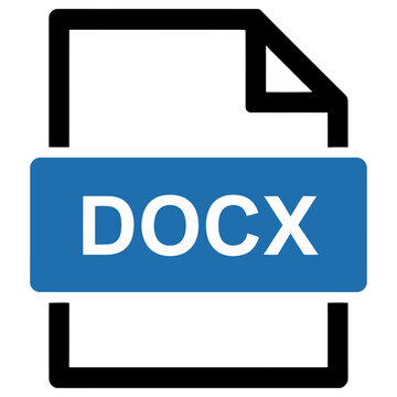 Vector of a docx file icon for office work