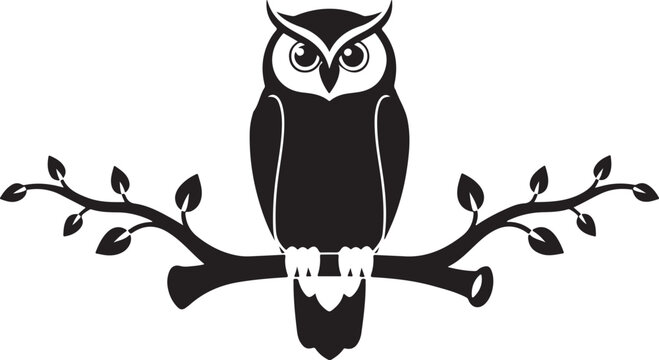 Owl, Bird, Silhouette, Vector, Icon