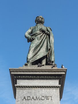 Adam Mickiewicz Monument, Main Square, Rynek Glowny, Krakow, Poland