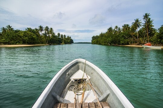 Channel between twin island off the coast of Kavieng, New Ireland, Papua New Guinea