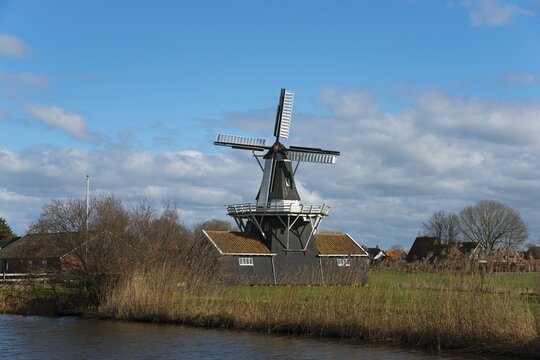 Bovenrijge mill, sawmill, polder mill, hulling mill and grain mill, Ten Boer, Groningen, Netherlands