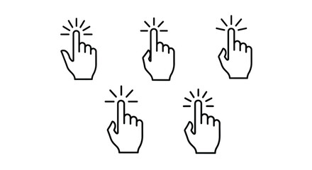 Fototapeta premium Hands pointing fingers with lines.