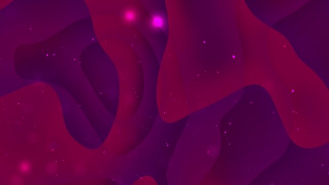 Ubuntu cosmic cuttlefish motion wallpaper purple abstract digital art layered shapes glowing particles