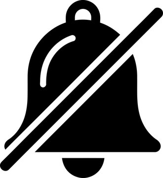 Bell icon with a slash indicates that notifications are currently muted on the digital user interface.