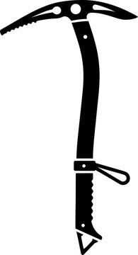 Ice axe stands as a symbol for mountain climbing and extreme winter outdoor adventures.