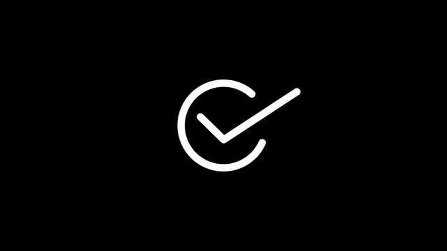White Curved Line Loading Animation on Black Background, Minimal Progress Indicator Icon, Modern User Interface Element, Abstract Motion Graphic, Technology UI UX Design Symbol for Digital.