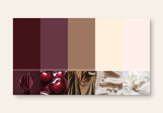 Brand Color Palette Mockup Template