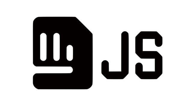 JavaScript Logo Icon, Coding Symbol, Web Development Programming Language