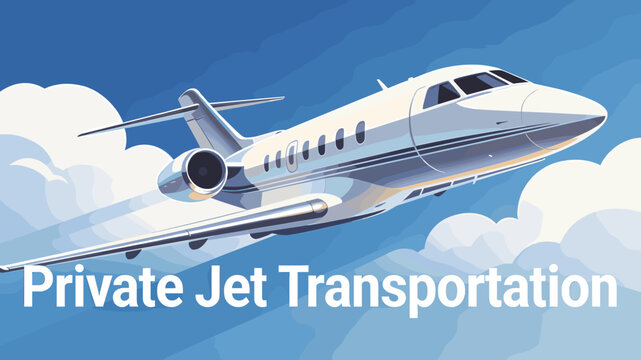 A sleek white private jet soars through a clear blue sky with wispy clouds, symbolizing luxury and efficient air travel.