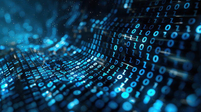 Abstract Representation of Data Encryption in a Sleek Digital Matrix