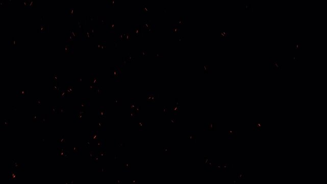 Alpha channel fire sparks rising particles overlay realistic fire sparks rising up for high-quality video editing and visual effects compositing.