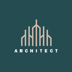 Fototapeta premium A letter architect logo icon vector element design template