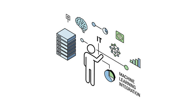 Machine Learning and Artificial Intelligence Concept Illustration.